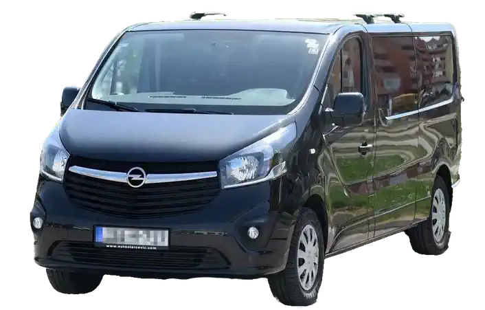Crni Opel Vivaro putnički kombi – rent a car Banja Luka Starčević