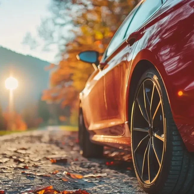 crveni automobil rent a car