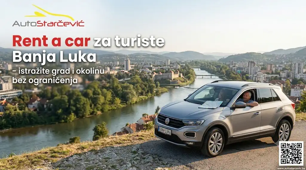Rent a car za turiste Banja Luka – turisti preuzimaju iznajmljeno vozilo
